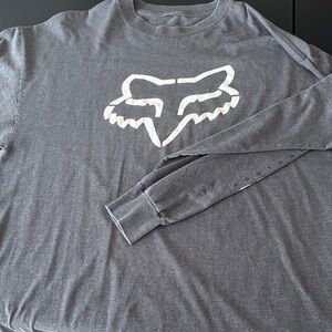 Fox Men's Charcoal Long Sleeve Tee vintage 1993 XL